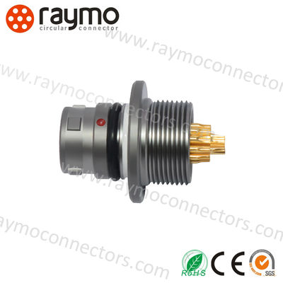 Konektor Industri AMC 16 pin colokan lurus 5Gbps Push Pull logam bulat A10W*M-Pl6XBCO-OOOO